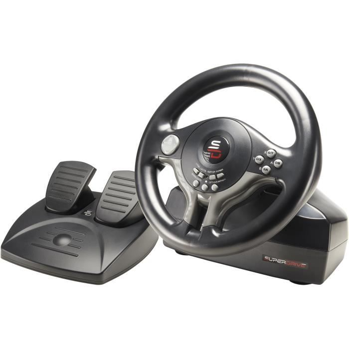 Volant de course - SUPERDRIVE - SV250 - Avec pédalier - Palettes - Vibrations - Multi-plateformes