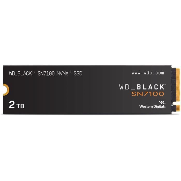 WESTERN DIGITAL - WDS200T4X0E - SSD Interne - Black - SN7100 - NVMe - 2 To - jusqu'a 7?250 Mo/s en lecture