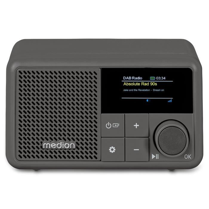 Mini Radio - MEDION - DAB/FM - Mono 2W RMS - Gris
