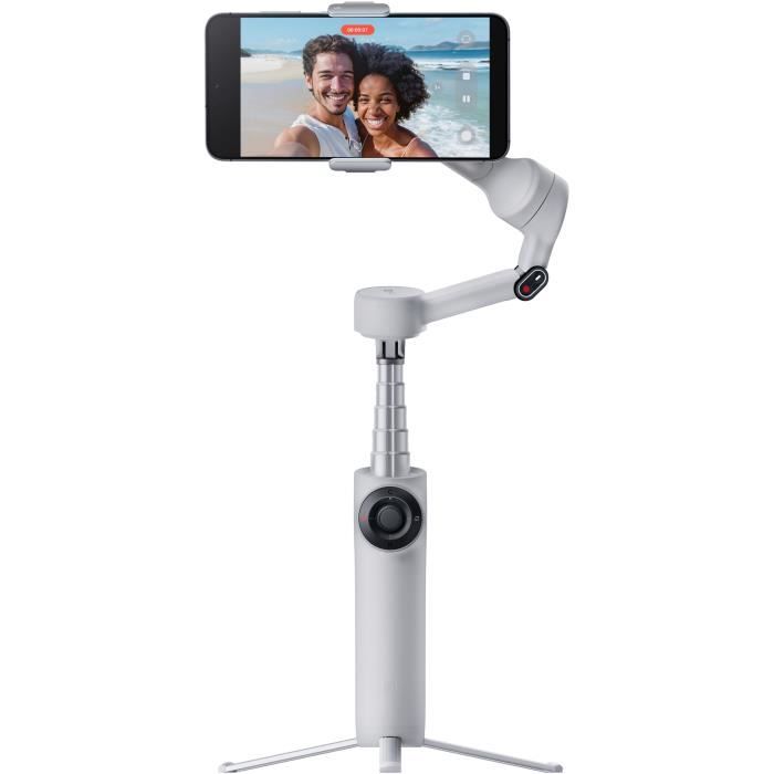 Stabilisateur smartphone - INSTA360 - Flow 2 - Suivi panoramique 360° - Autonomie 10h - Gris
