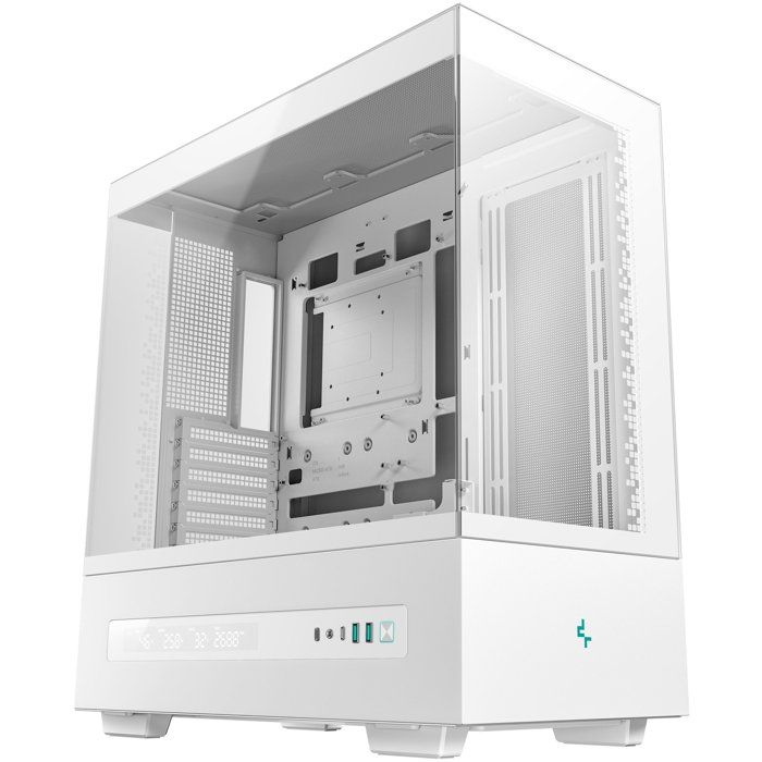 Boitier PC - DEEPCOOL - R-CH690-WHNNA0D-G-1 - Ecran digital - Mini tour - Format Mini-ITX/Micro-ATX/ATX & Micro-ATX - Blanc