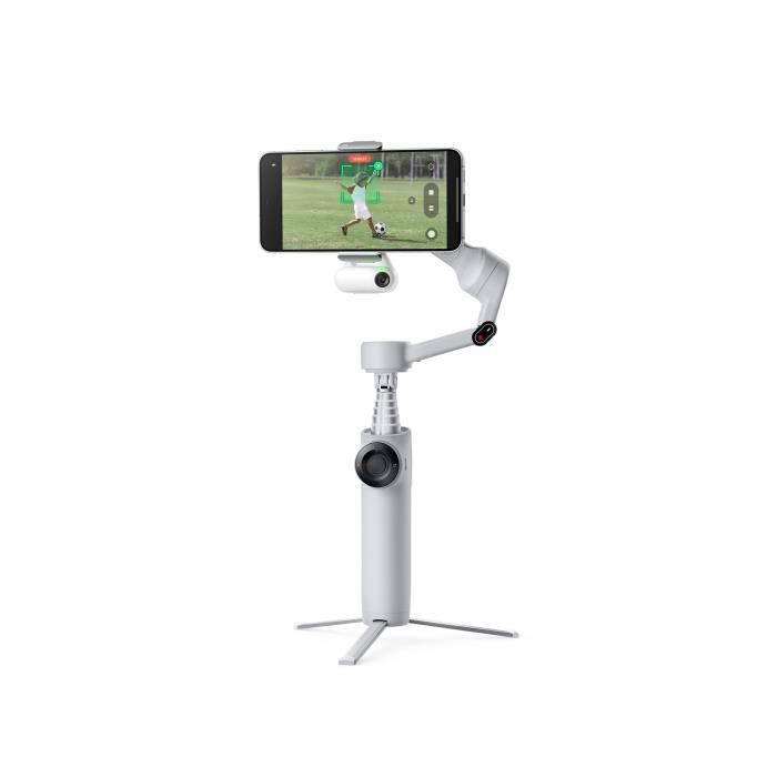 Stabilisateur smartphone - INSTA360 - Flow 2 - Suivi panoramique 360° - Stabilisation 3 axes - Gris