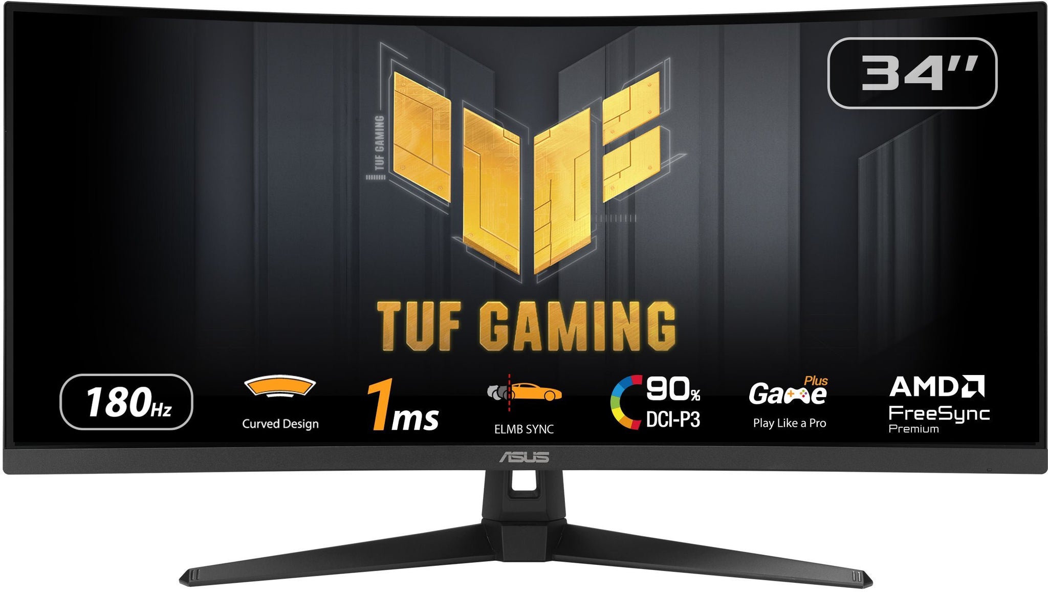 Ecran PC Gamer incurvé - ASUS TUF Gaming - 34 - WQHD - 180Hz - Dalle VA - 1ms - VG34VQ3B
