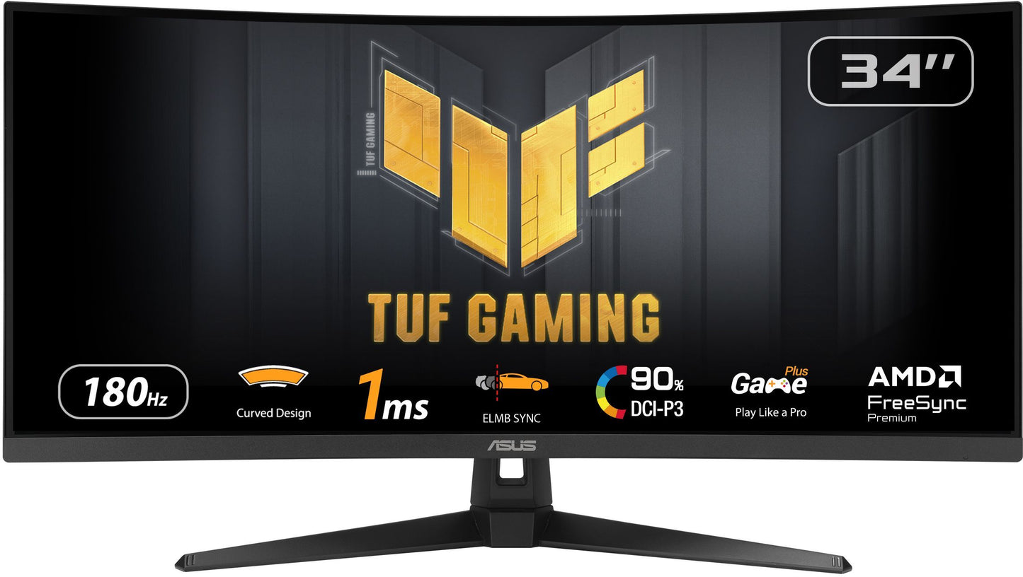 Ecran PC Gamer incurvé - ASUS TUF Gaming - 34 - WQHD - 180Hz - Dalle VA - 1ms - VG34VQ3B