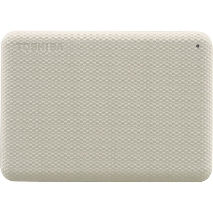 Disque dur externe - TOSHIBA - CANVIO ADVANCE - 2 To - Blanc - Logiciels de sécurité et sauvegarde inclus