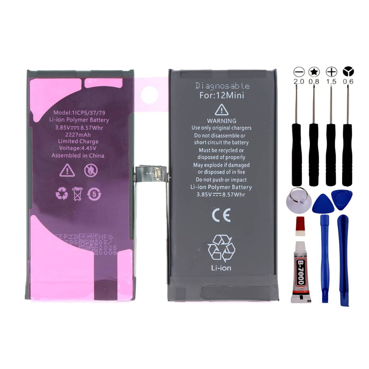 Batterie Pour iPhone 12 MINI Identique ORIGINALE 2227MAH +Outils +Adhésif