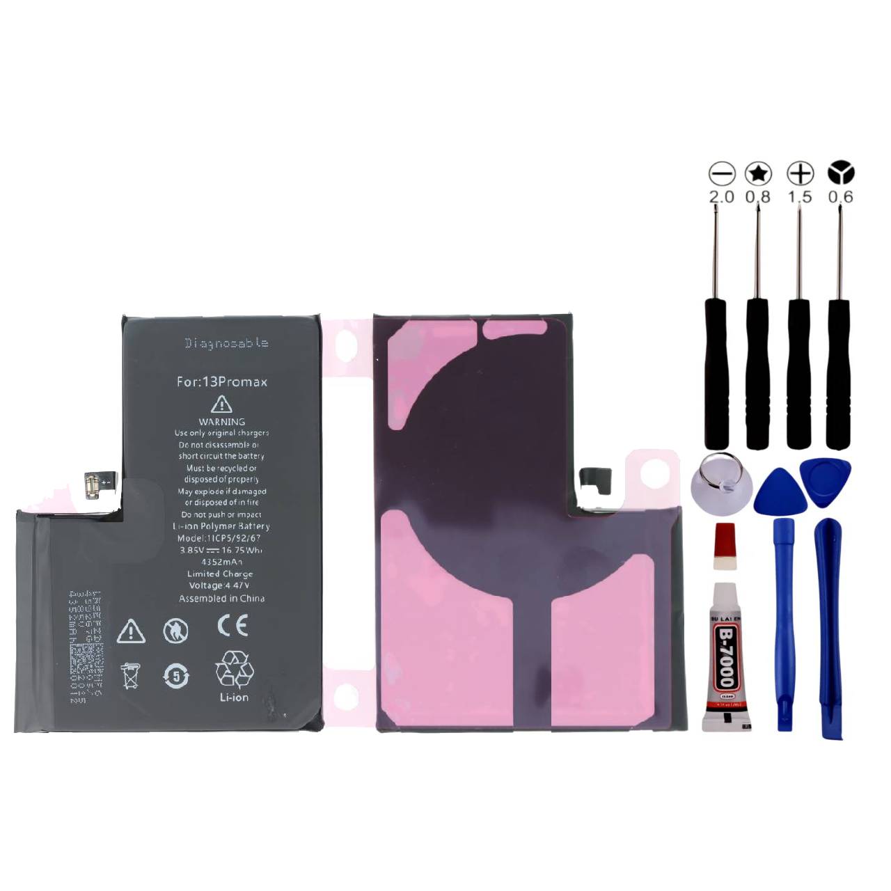 BATTERIE POUR IPHONE 13 PRO MAX Identique ORIGINALE 4352MAH +OUTILS +ADHESIF