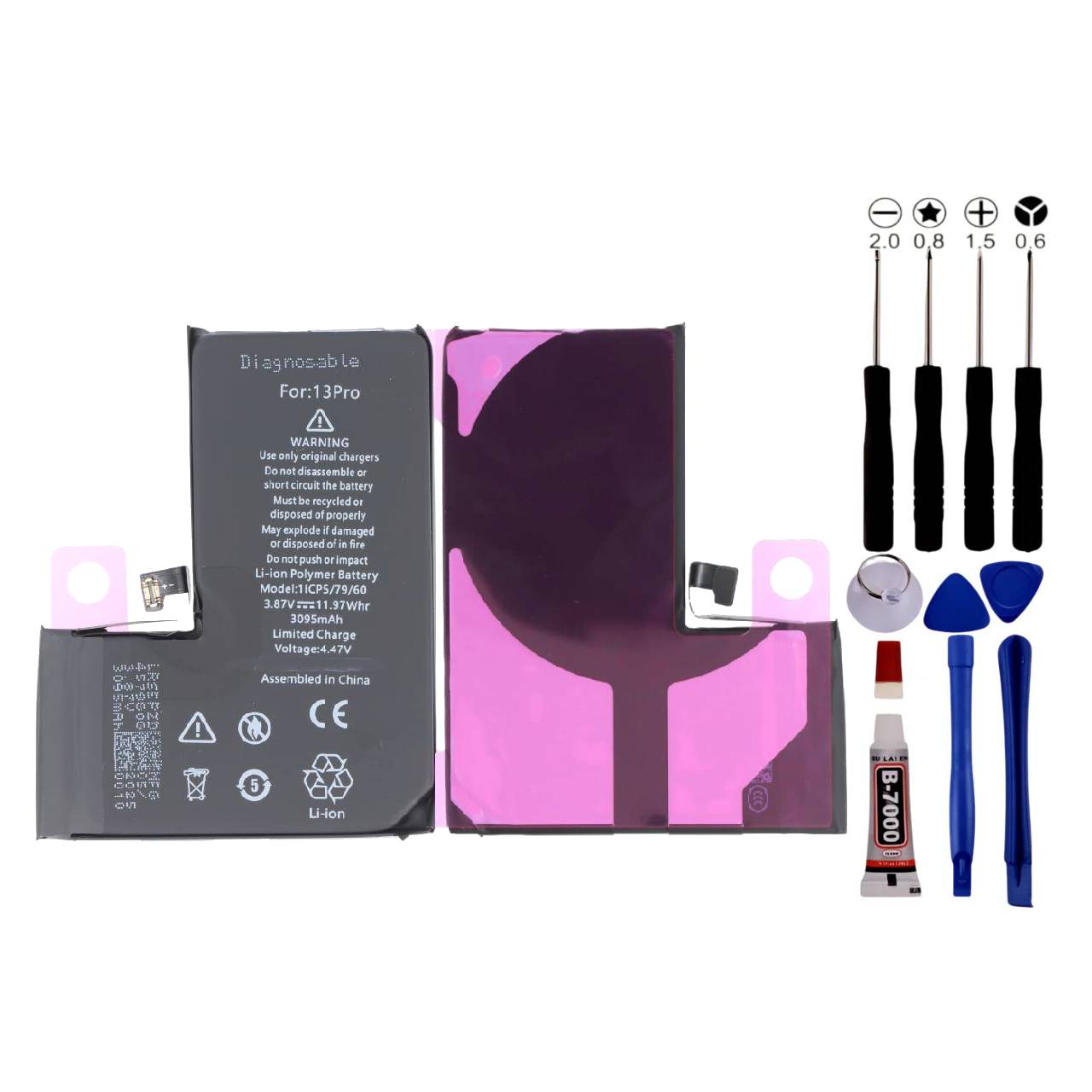 BATTERIE POUR IPHONE 13 PRO Identique ORIGINALE 3095MAH +OUTILS +ADHESIF