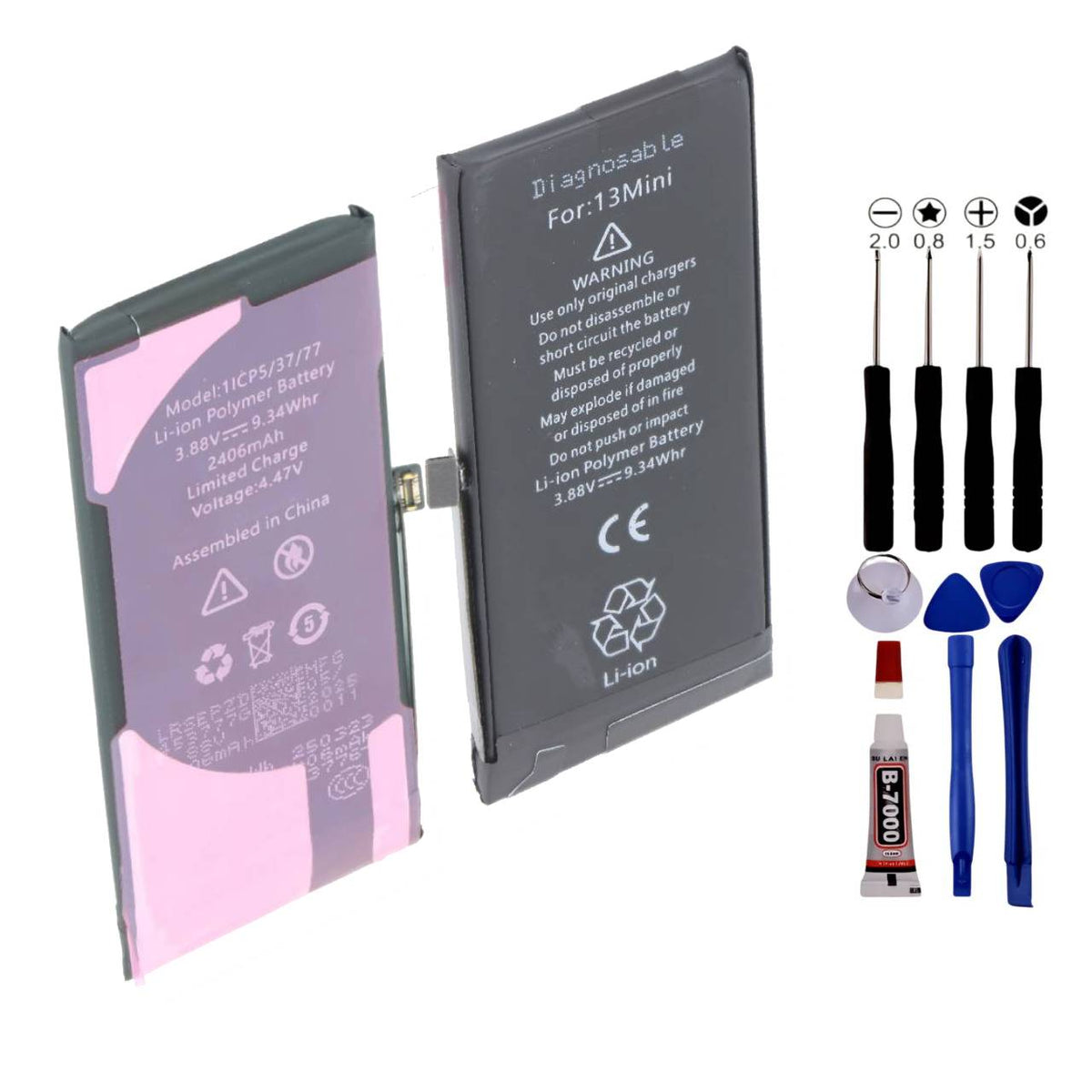 Batterie Pour iPhone 13 MINI Identique ORIGINALE 2406MAH +Outils +Adhésif