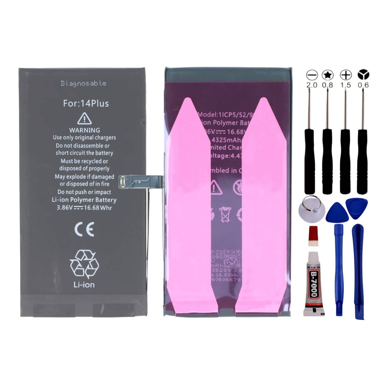 BATTERIE POUR IPHONE 14 PLUS Identique ORIGINALE 4325MAH +OUTILS +ADHESIF