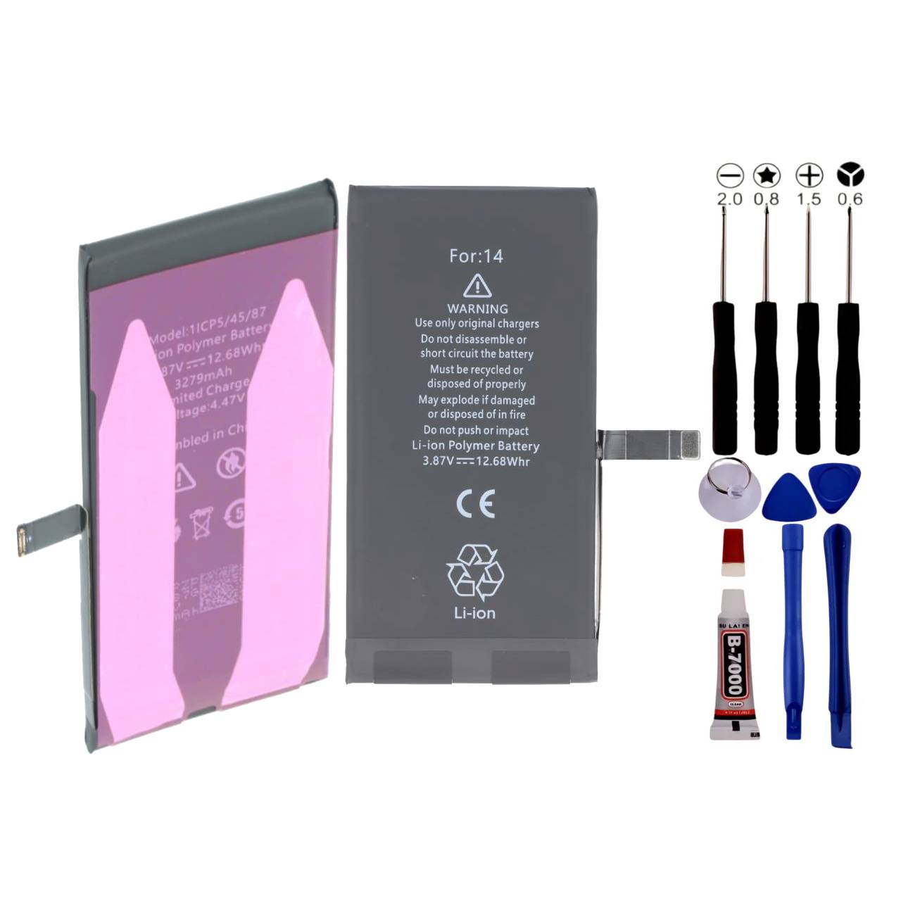 BATTERIE POUR IPHONE 14 Identique ORIGINALE 3279MAH +OUTILS +ADHESIF