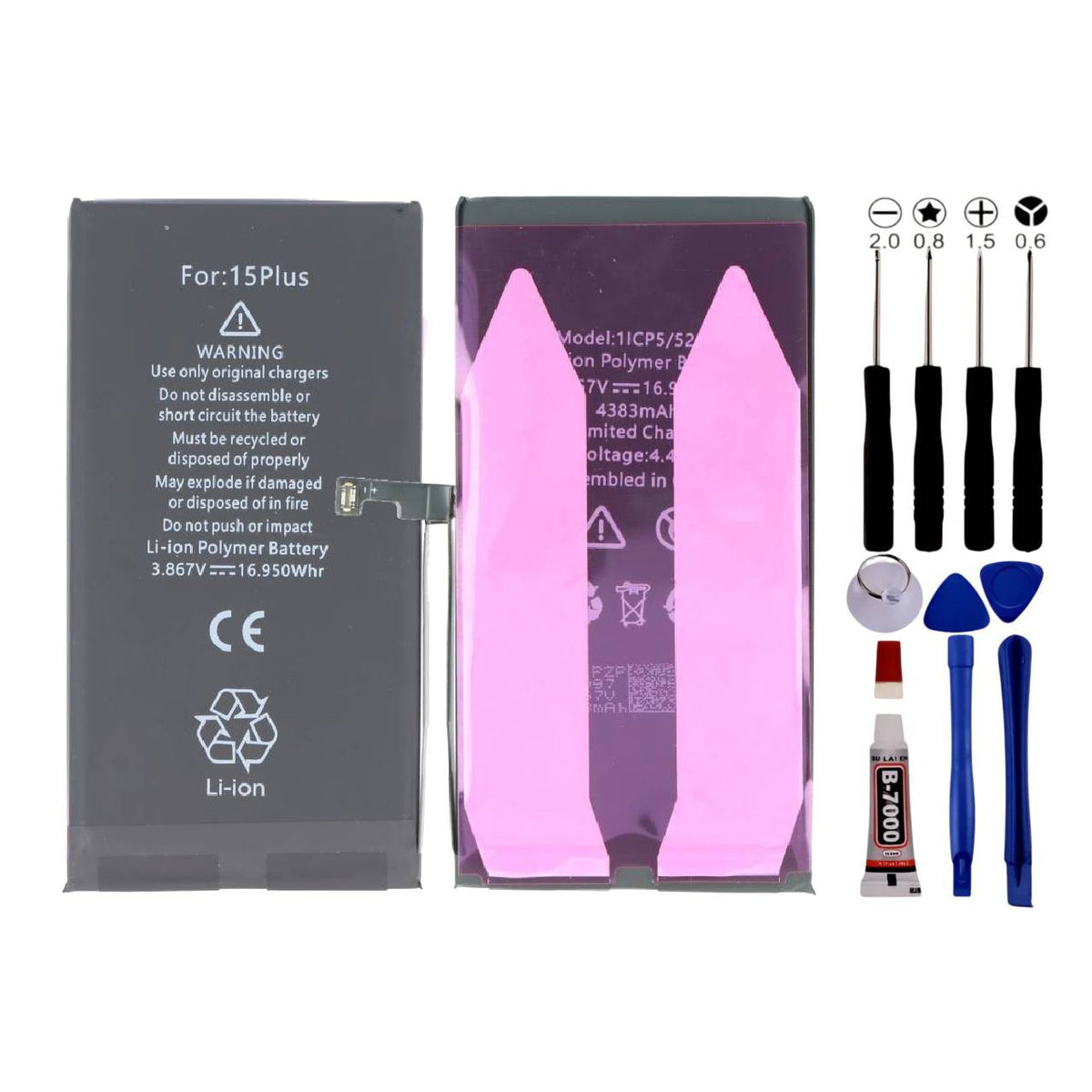 Batterie Pour iPhone 15 PLUS Identique ORIGINALE 4383MAH +Outils +Adhésif
