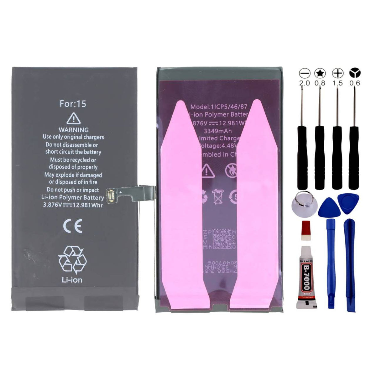 Batterie iPhone 15 brute