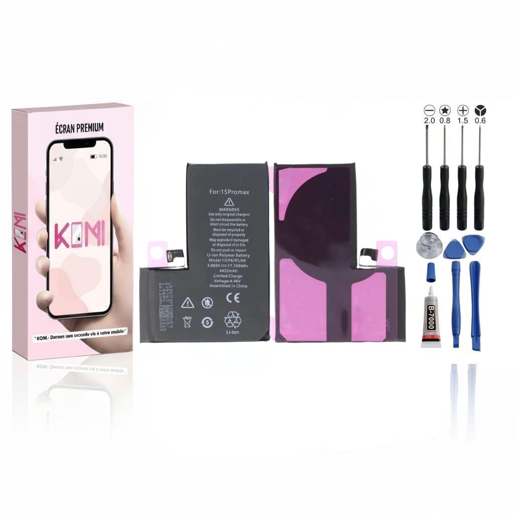 Batterie iPhone 15 Pro Max avec kit outils