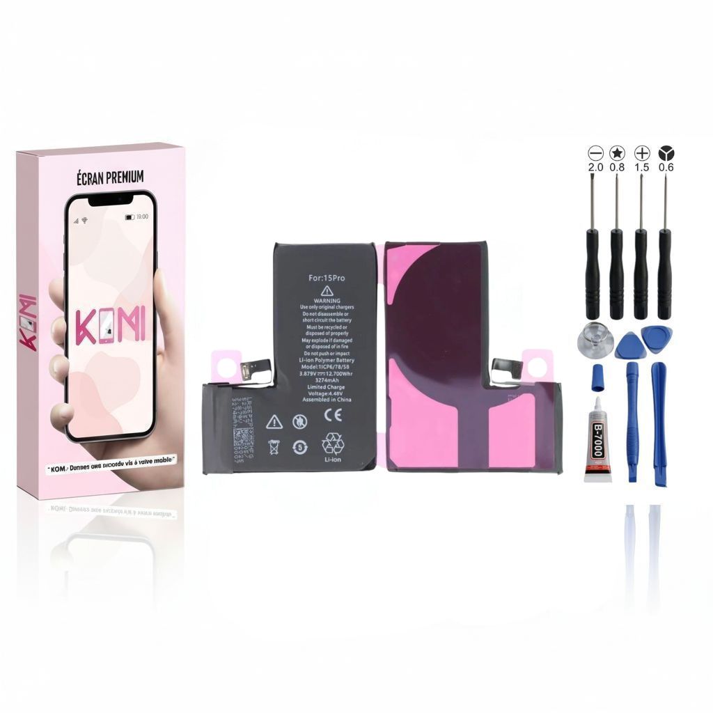 Batterie iPhone 15 Pro avec kit outils
