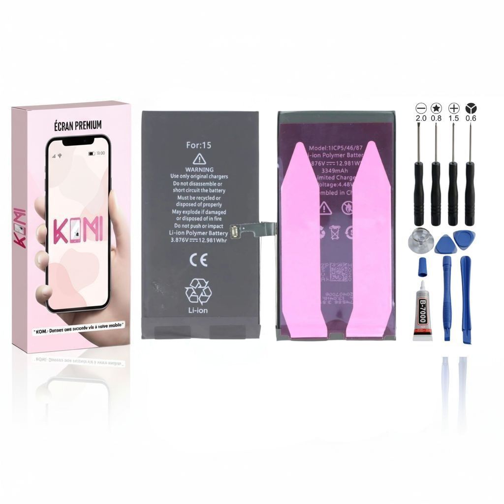 Batterie iPhone 15 avec kit outils
