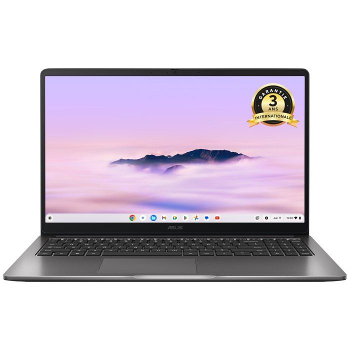 Ordinateur Portable ASUS Chromebook Plus CX1505 : Chrome OS - 15.6 FHD - Intel Core 3-N355 - RAM 8Go - 128Go eMMC