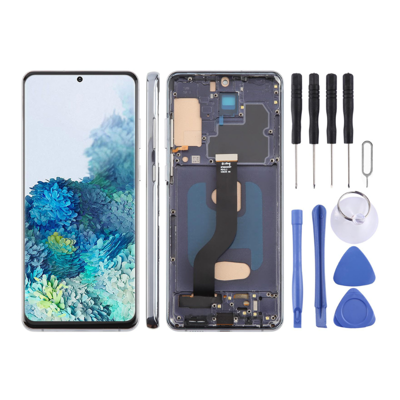 Ecran pour Samsung Galaxy S20 Plus (S20+) - LCD avec Châssis - Vitre Tactile + Outils – Noir