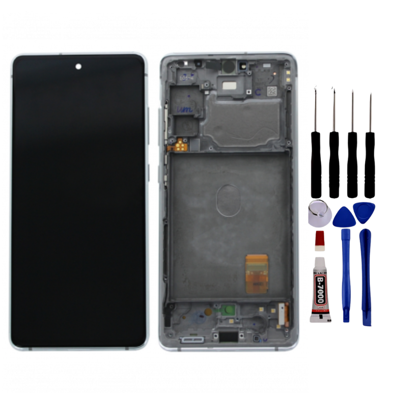 Écran pour Samsung Galaxy S20 FE - LCD avec Châssis - Vitre Tactile + Outils – Noir