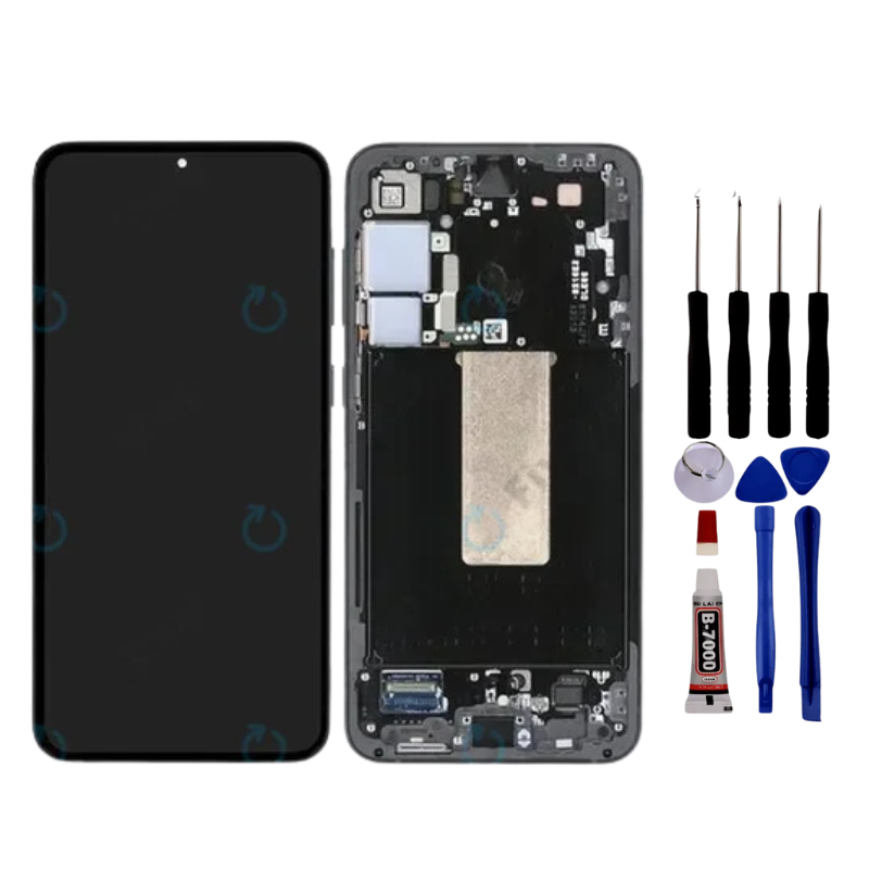 Écran Pour Samsung Galaxy S23 Plus (S23+) - LCD avec Châssis - Vitre Tactile + Outils – Noir