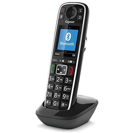 Téléphone sans fil Gigaset E720HX - Noir - 200 entrées - SMS - compatible Bluetooth 4.2 HSP et HFP