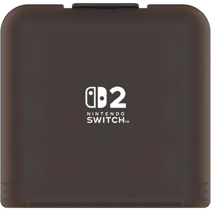 Boîtier de protection et transport pour jeux - Nintendo Switch 2 - Hori - Antichoc - Anti-rayures - 24 rangements - Noir