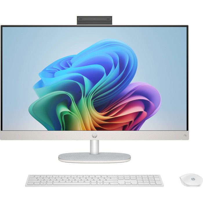 PC Tout-en-un HP 27-cr0076nf - Windows 11 - 27 FHD IPS - Ryzen 7 7730U - RAM 32Go - Stockage 1To SSD - Clavier et souris sans fil
