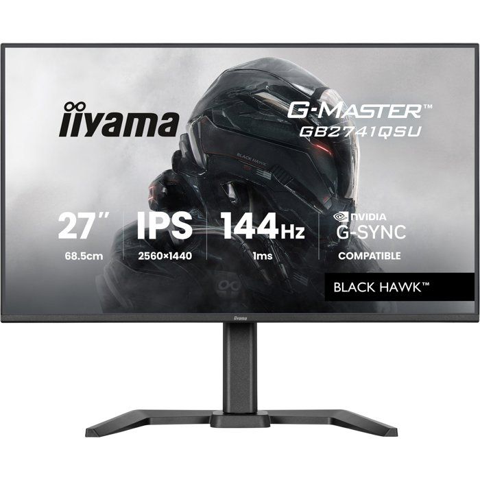 Ecran PC Gamer - IIYAMA - 27 - QHD - 144Hz - Dalle IPS - 1ms - Réglable en hauteur - G-Master Black Hawk4Hz