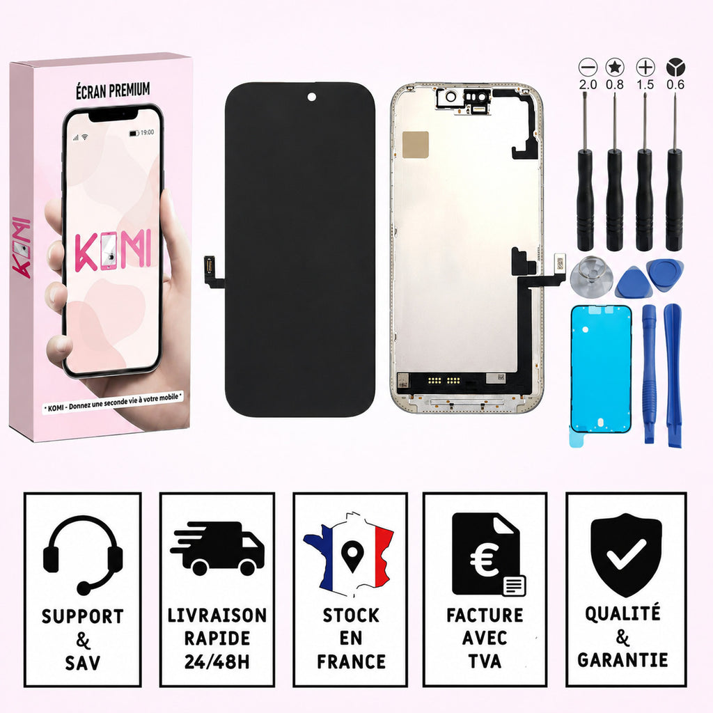 Écran pour iPhone 17e – LCD InCell – Kit outils + adhésif inclus