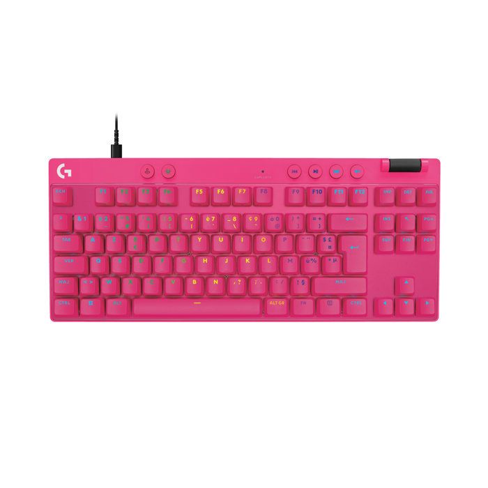 Clavier gamer - Filaire - Logitech G - Pro X TKL Rapid - AZERTY - Rose