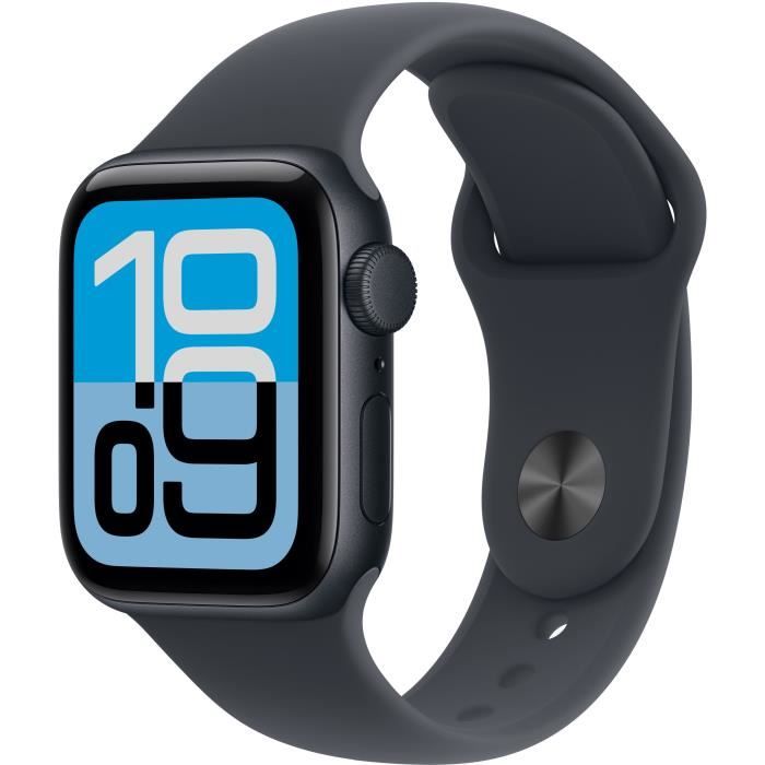 Apple Watch SE 3 GPS - 40mm - Boîtier Midnight Aluminium - Bracelet Midnight Sport Band - M/L