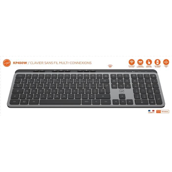 Clavier - Touches plates - MOBILITY LAB - KP450W - Full-size - AZERTY - Sans rétroéclairage
