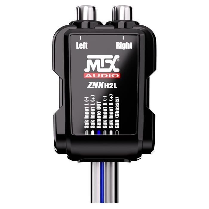 Adaptateur - MTX AUDIO - Câbles HP vers RCA 8V - Sortie "Remote"