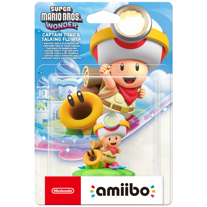 Figurine Amiibo - Capitaine Toad & Fleur Cancan - Collection Super Mario
