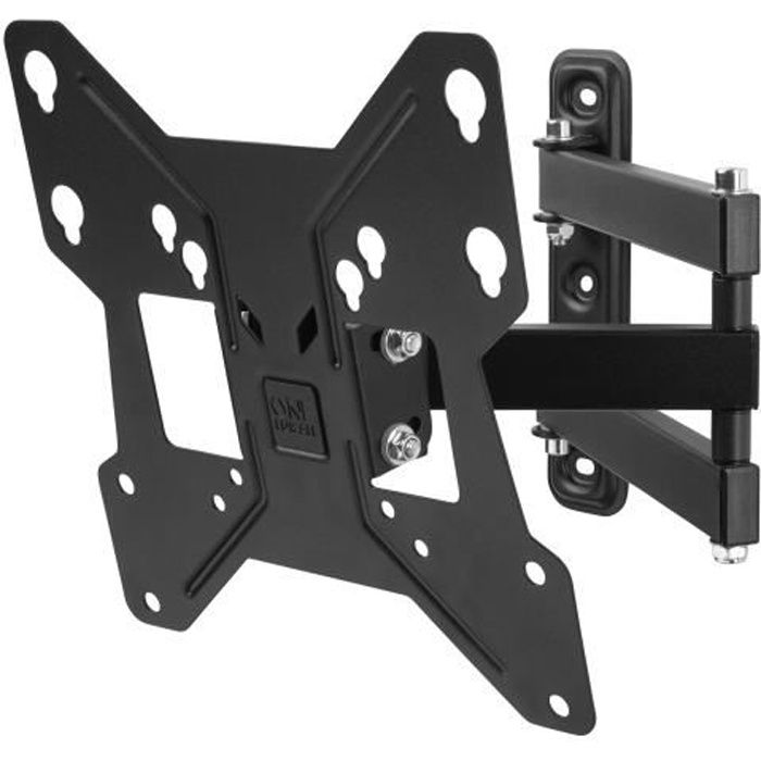 ONE FOR ALL WM2251 Support mural inclinable (15°) et orientable (180°) pour TV de 13 a 43 (33 a 109cm) - Poids max : 30kg