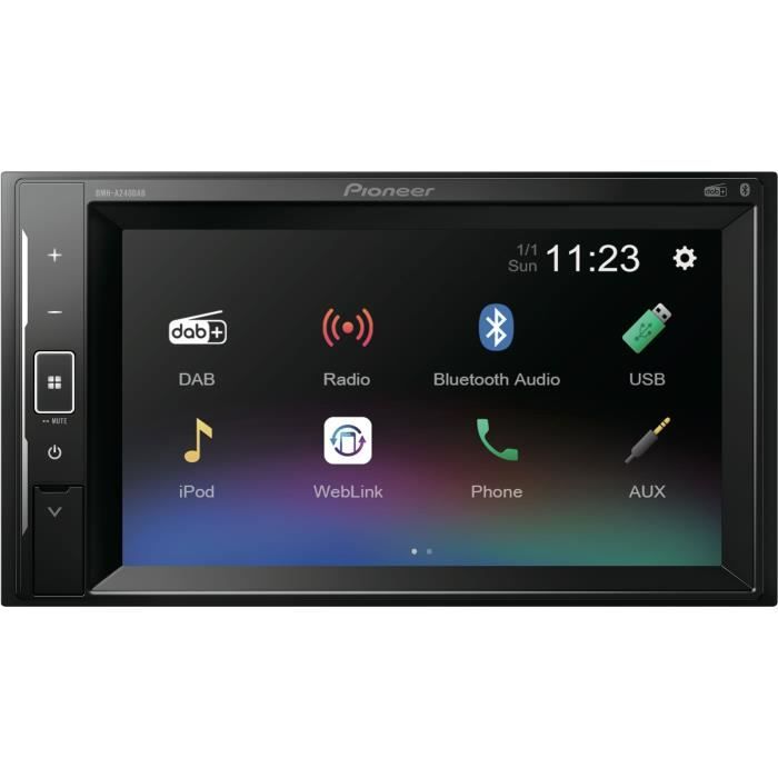 Autoradio multimédia - PIONEER - Ecran 6,2- 2DIN - DAB - USB - Entrée caméra de recul
