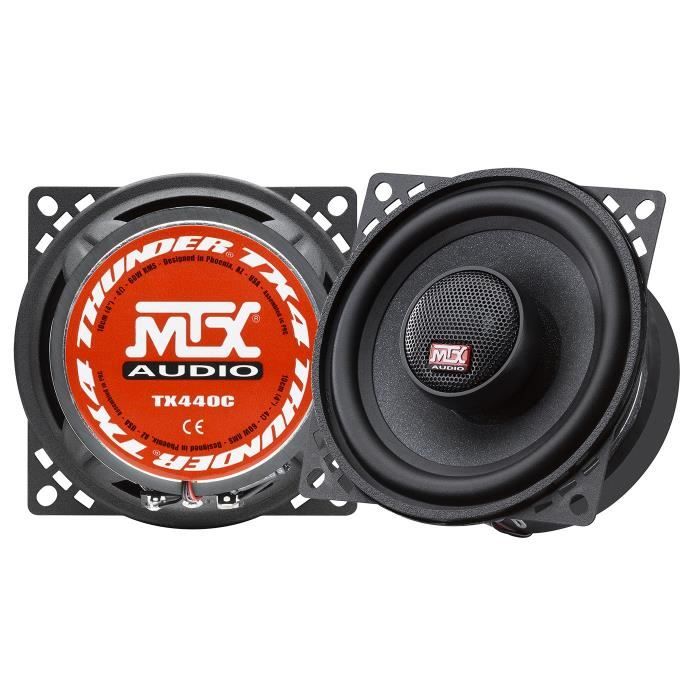 MTX TX440C Haut-parleurs voiture Coaxiaux 2 voies 10cm 60W RMS 4 membrane pulpe cŽlulose