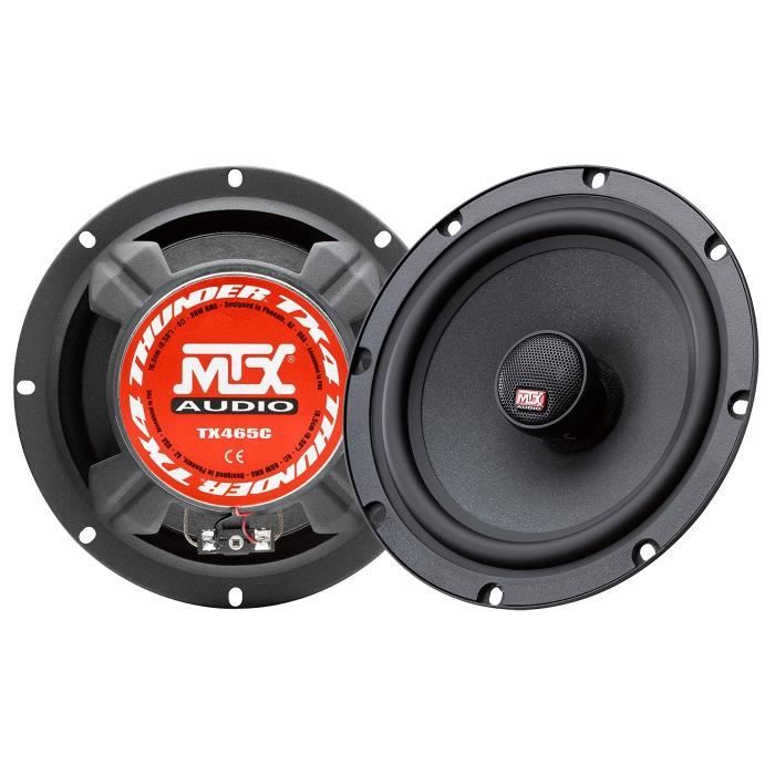 MTX TX465C Haut-parleurs voiture Coaxiaux 2 voies 16,5cm 80W RMS 4 membrane pulpe cŽlulose