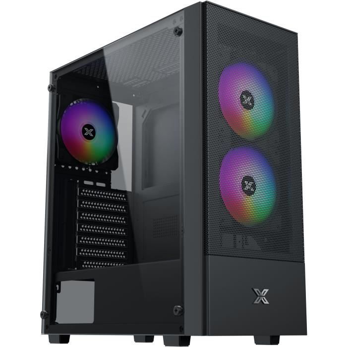 Bo”tier PC Moyen Tour sans alim - XIGMATEK HERO II Air 3F (Noir) - ATX/Micro ATX - 3x120mm FRGB - Mesh - USB 3.0/2.0