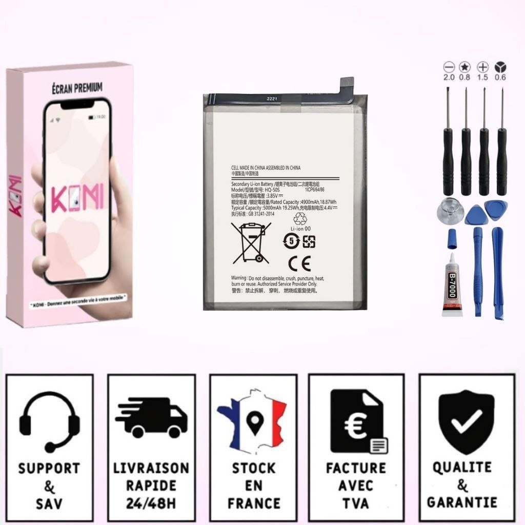 Batterie Samsung Galaxy A02s/A03s avec badges garantie