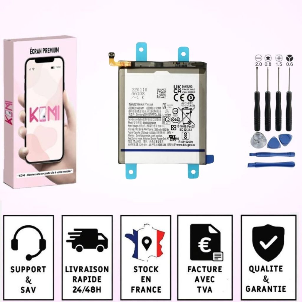 Batterie Samsung Galaxy S22 avec colle
