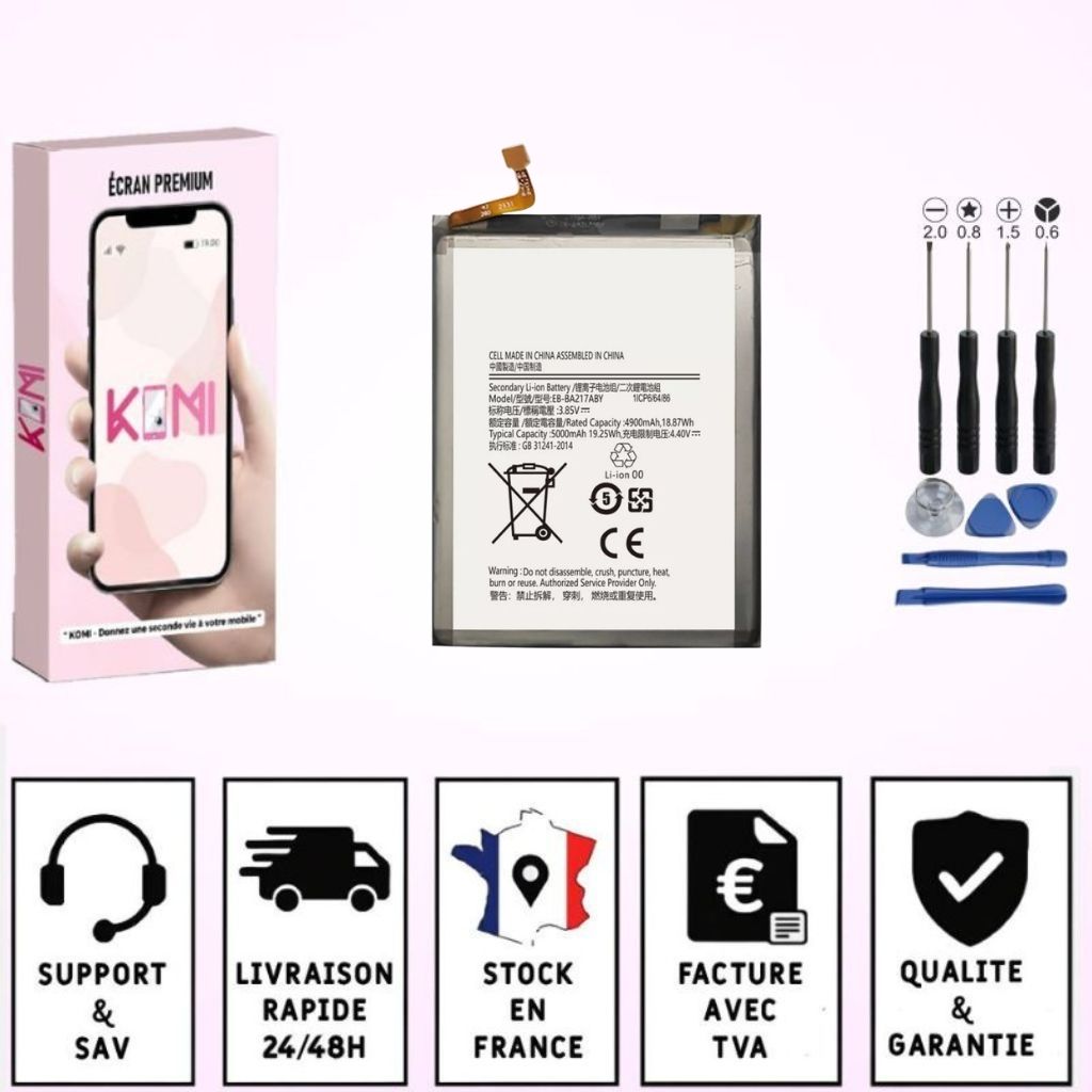 Batterie Samsung Galaxy A21s/A12/A02/M12/A04s/A13 4G avec colle