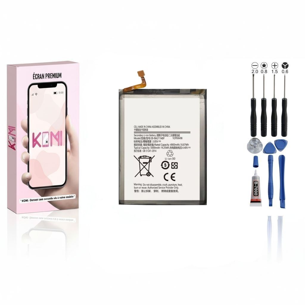 Batterie Samsung Galaxy A21s/A12/A02/M12/A04s/A13 4G avec kit outils
