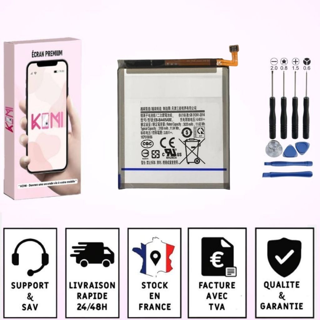 Batterie Samsung Galaxy A40 avec colle