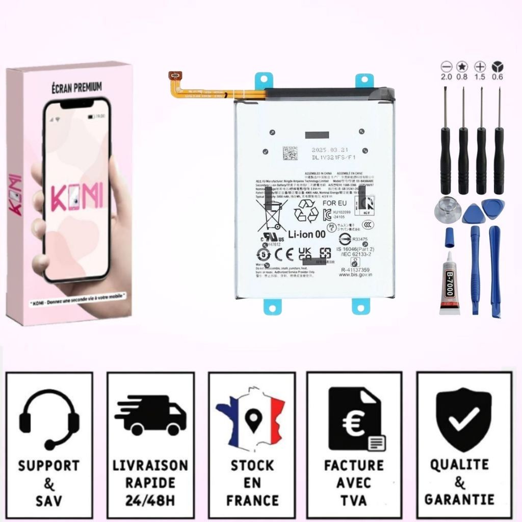 Batterie Samsung Galaxy A36/A37/A56/A57 avec badges garantie