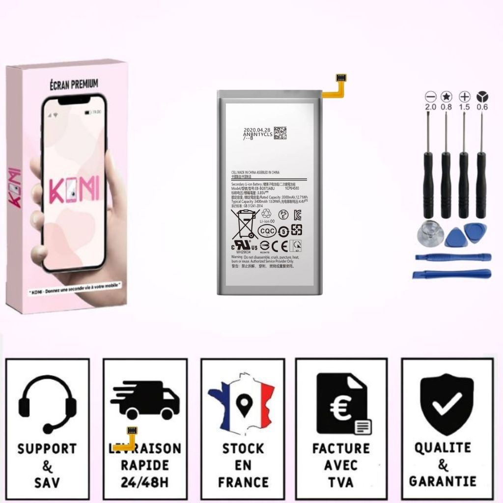 Batterie Samsung Galaxy S10 avec colle