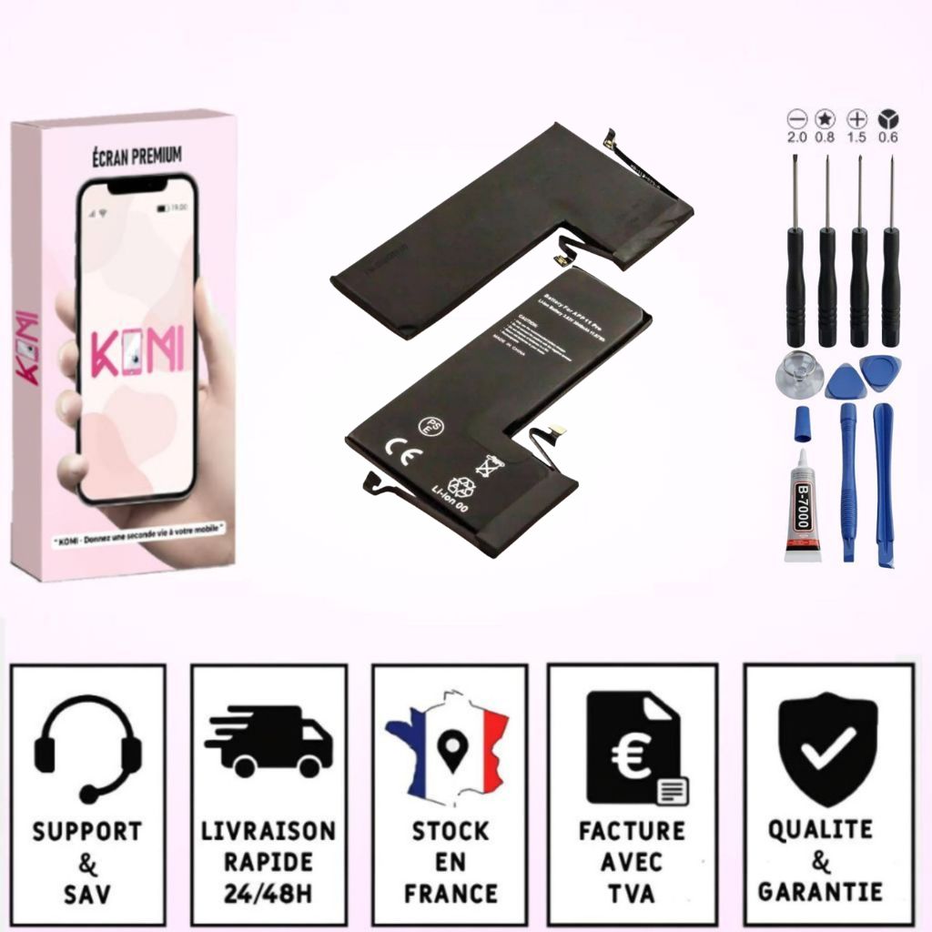 Batterie iPhone 11 Pro avec badges garantie