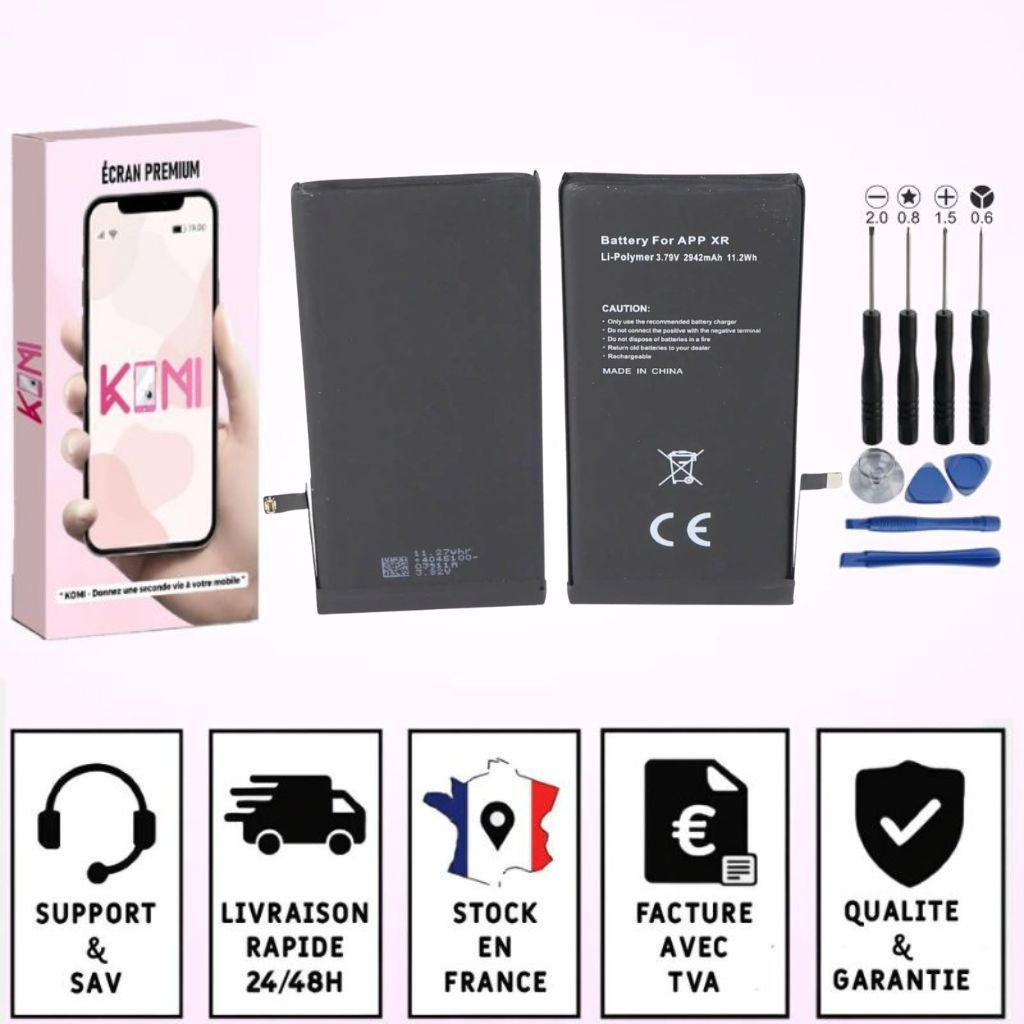 Batterie iPhone XR avec colle