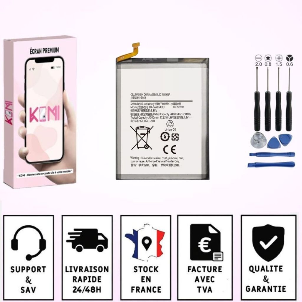 Batterie Samsung Galaxy A70 avec colle
