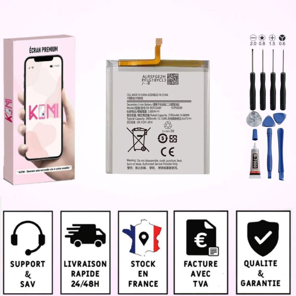 Batterie Samsung Galaxy S23 avec badges garantie